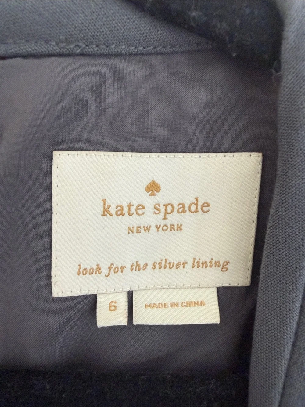 Kate spade fit and flare dress, slate grey, size 6